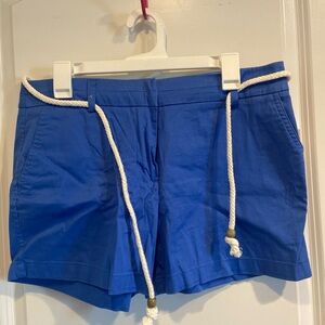 Blue Nautical Shorts with Rope Belt